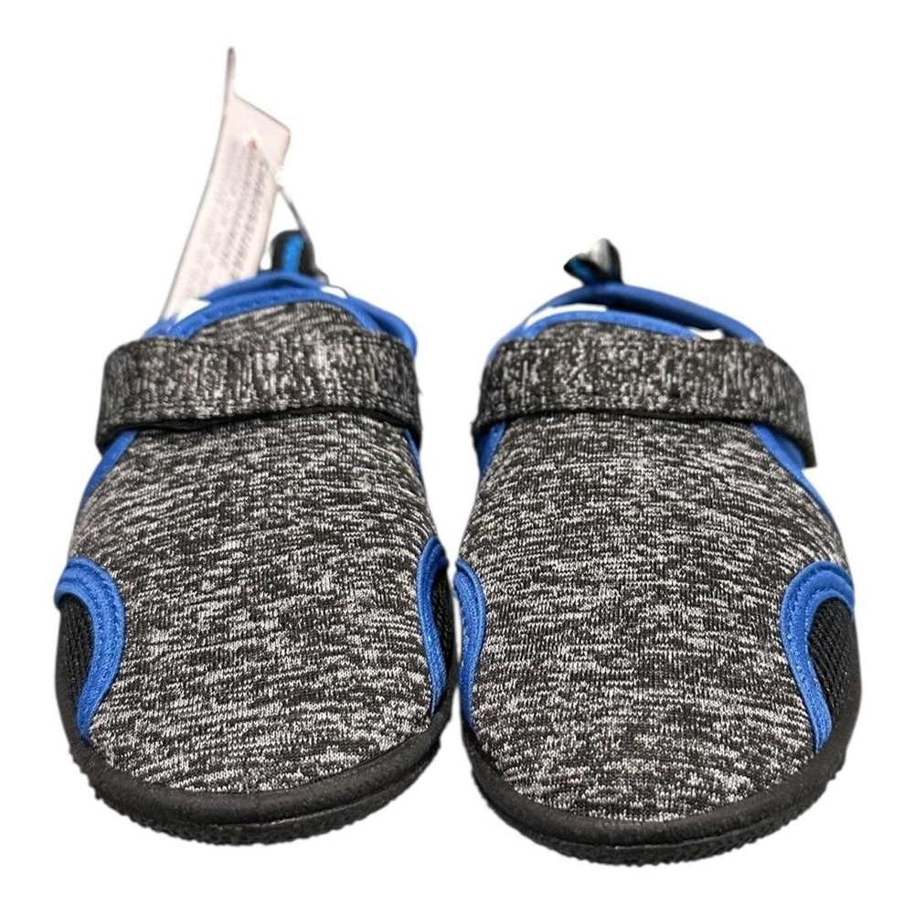Joe Fresh Shoes Unisex Kids Size 8 Gray Blue Beach Water Sneakers Hook Loop - Picture 2 of 6